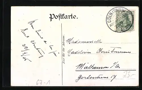 Künstler-AK Köln, Allg. Fachausstellung für das Gastwirtsgewerbe 1906, Ausstellungshalle