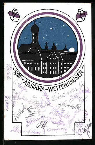 Künstler-AK Wettenhausen, Absolvia 1921