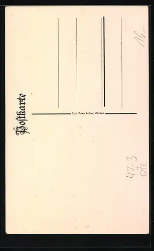 Künstler-AK H. P. Öllath: München-Pasing, Absolvia 1920