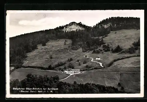 AK Eptingen, Berghaus Ober-Bölchen aus der Vogelschau