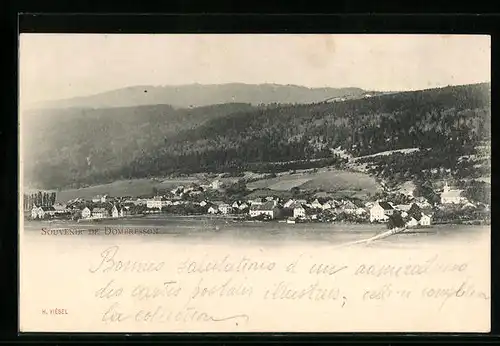 AK Dombresson, Gesamtansicht mit Fernblick