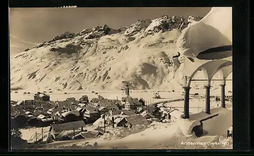 AK Andermatt, Teilansicht im Winter