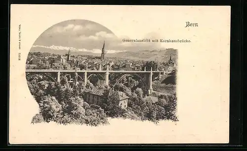 AK Bern, Gesamtansicht mit Kornhausbrücke