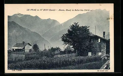 AK La Praz de St-Bon, Panorama, Abatois, Massif de Belle-Côte