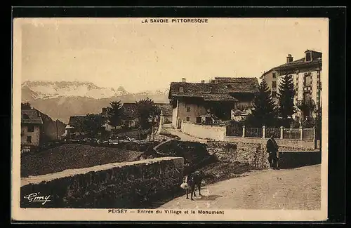 AK Peisey, Entrée du Village et le Monument