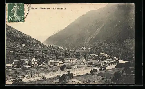 AK La Saussaz, Vallée de la Maurienne, Panorama