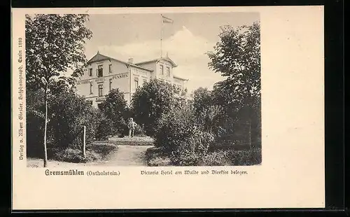 AK Gremsmühlen /Holst., Victoria Hotel und Pension mit Anlagen