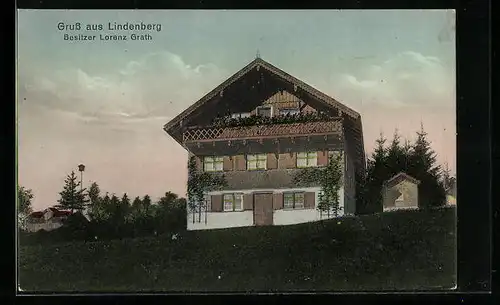 AK Lindenberg /Allg., Pension Lorenz Grath