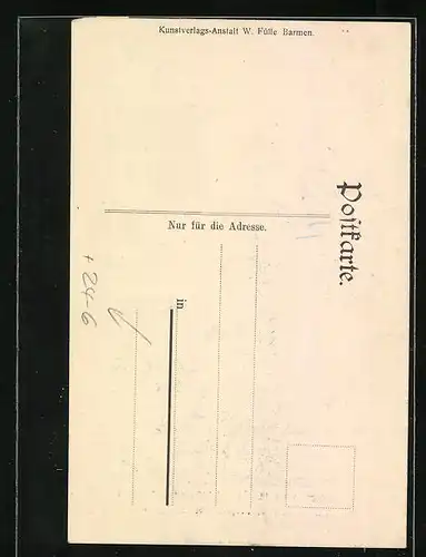 AK Solingen, Durch Sturm zerstörtes Haus Dorperhof, 14.08.1906