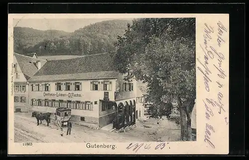 AK Gutenberg, Gasthaus zum Löwen von G. Fuchs