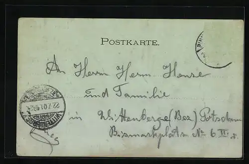 Mondschein-AK Pinneberg, Gasthof zur Eiche