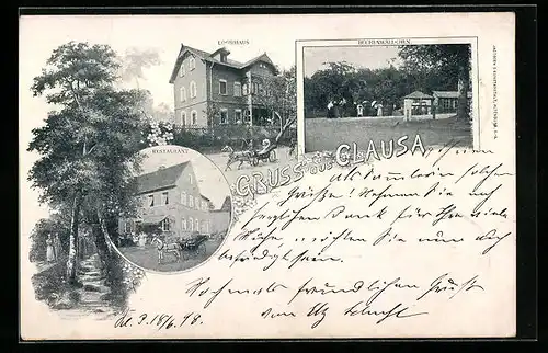 AK Clausa, Restaurant, Logierhaus, Buchenwäldchen