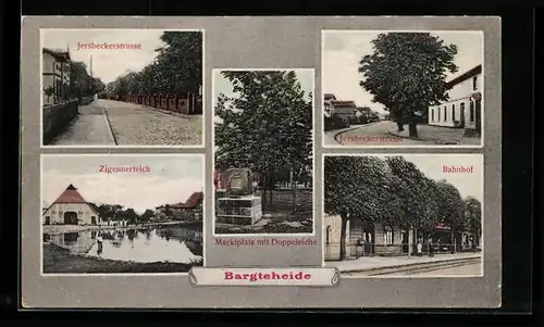 AK Bargteheide, Jersbeckerstrasse, Bahnhof, Zigeunerteich