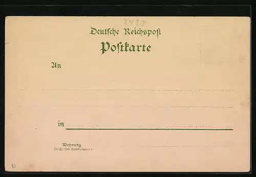 Lithographie Neustadt i. H., Fischerhafen, Hafen mit Lösch- und Landeplatz