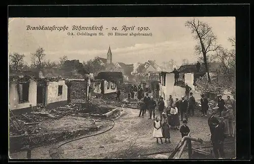 AK Böhmenkirch, Brandkatastrophe am 14. April 1910