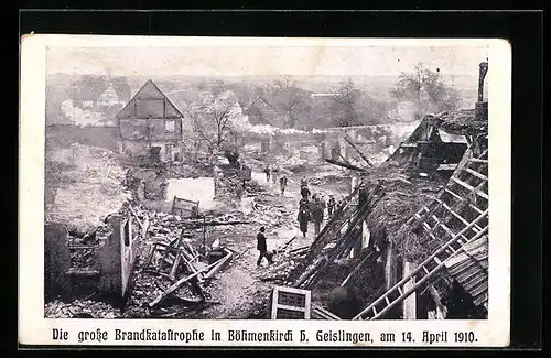 AK Böhmenkirch, Brandkatastrophe am 14. April 1910