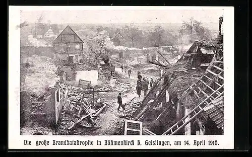 AK Böhmenkirch, Brandkatastrophe am 14. April 1910