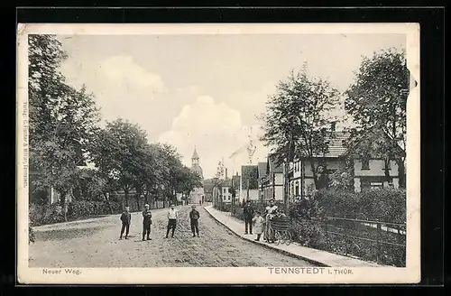 AK Tennstedt i. Thür., Blick in die Strasse Neuer Weg