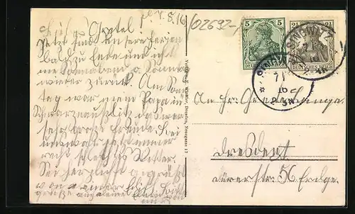 AK Obergurig, Ortsansicht, Papierfabrik