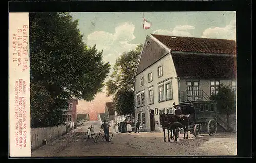 AK Kollmar i. H., Gasthof zur Post, Inh.: C. H. Jürgensen