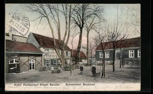 AK Schwelm, Schwelmer Brunnen, Hotel Restaurant Albert Sander