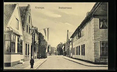 AK Krempe, Bub in der Breitestrasse