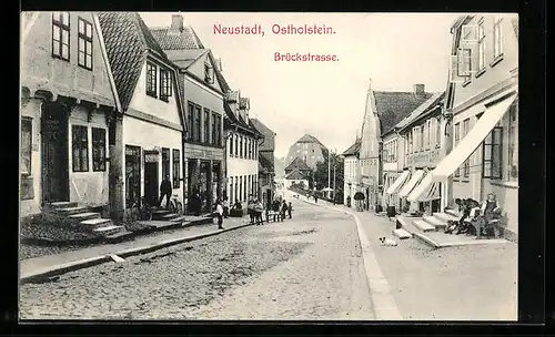 AK Neustadt /Ostholstein, Blick in die Brückstrasse