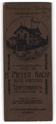 Fotografie H. Meyer Nachf., Senftenberg N.L., Promenade 2, Ansicht Senftenberg, Blick auf das Fotoatelier