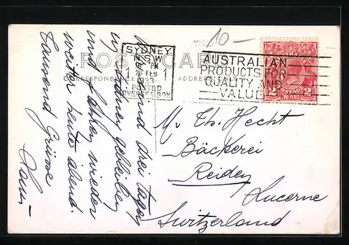 AK Sydney, Botanical Gardens, Govenor Philipp Statue