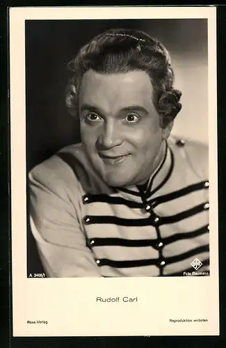 AK Schauspieler Rudolf Carl im Kostüm