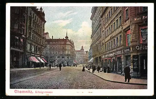 AK Chemnitz, Blick in die Königstrasse
