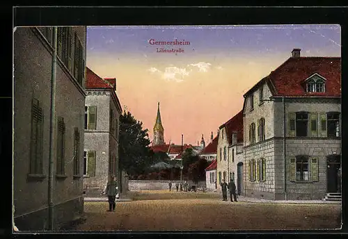 AK Germersheim, Partie an der Lilienstrasse