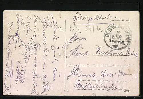 AK Germersheim, Partie an der Lilienstrasse