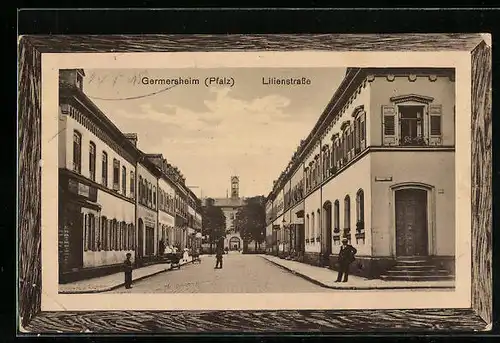 AK Germersheim /Pfalz, Blick in die Lilienstrasse