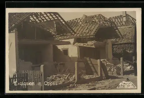 AK Oppau, zerstörte Gebäude nach Explosion