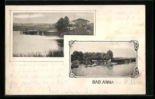AK Bad Anna, Uferpartie, Ruderboote