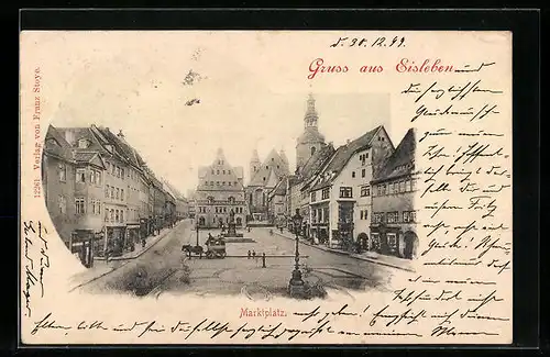 AK Eisleben, Partie am Marktplatz