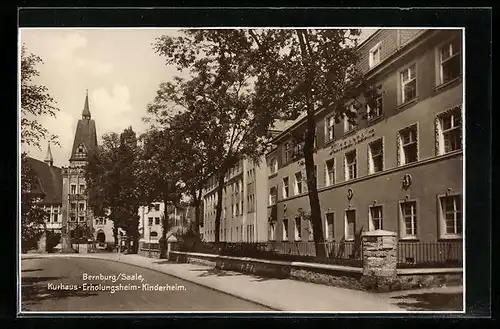 AK Bernburg /Saale, Kurhaus-Erholungsheim-Kinderheim