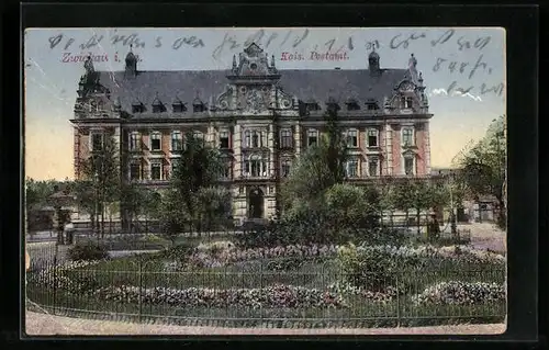 AK Zwickau i. Sa., Kaiserliches Postamt