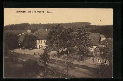 AK Grillenburg, Ortspartie am Gasthof