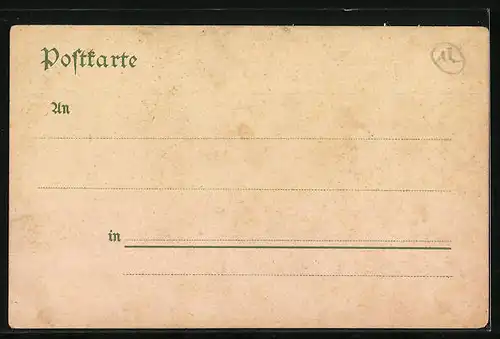 Lithographie Berlin-Tiergarten, Ansicht vom Reichstagsgebäude