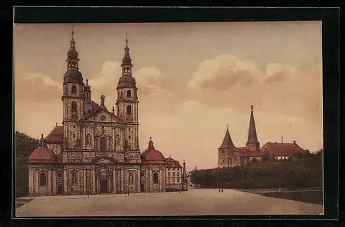 AK Fulda, Strassenpartie bei der Michaelskirche