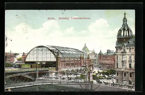 AK Berlin, Ortsansicht des Bahnhofs Friedrichstrasse