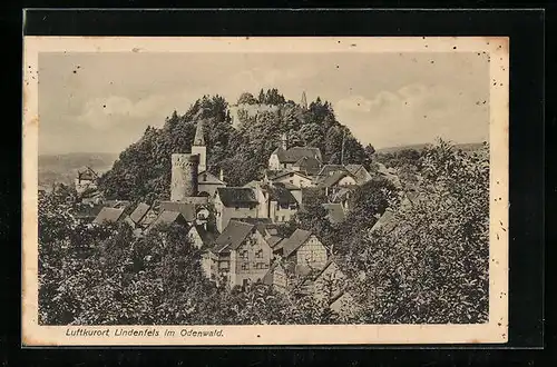 AK Lindenfels im Odenwald, Blick auf den Ort