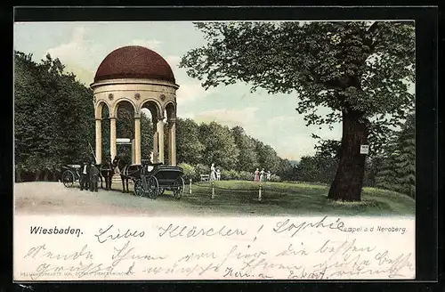 AK Wiesbaden, Tempel auf dem Neroberg