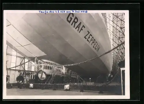 AK Taufe des LZ 127 auf den Namen Graf Zeppelin 9.7.1928