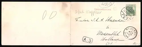 Klapp-AK Düsseldorf, Industrie- und Gewerbe-Ausstellung 1902, Gebäude von Friedr. Krupp