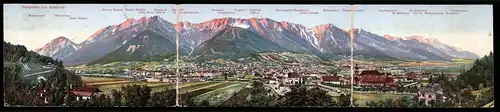 Klapp-AK Innsbruck, Stadt mit Alpen-Panorama