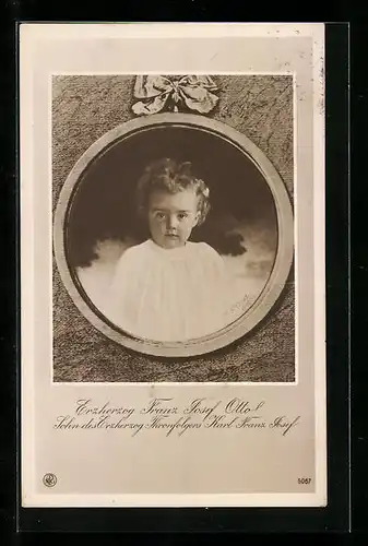 AK Erzherzog Franz Josef Otto, Sohn des Erzherzog Thronfolger Karl Franz Josef von Österreich