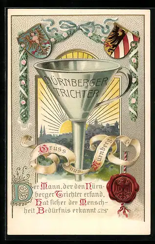 Präge-AK Nürnberg, Nürnberger Trichter, Wappen